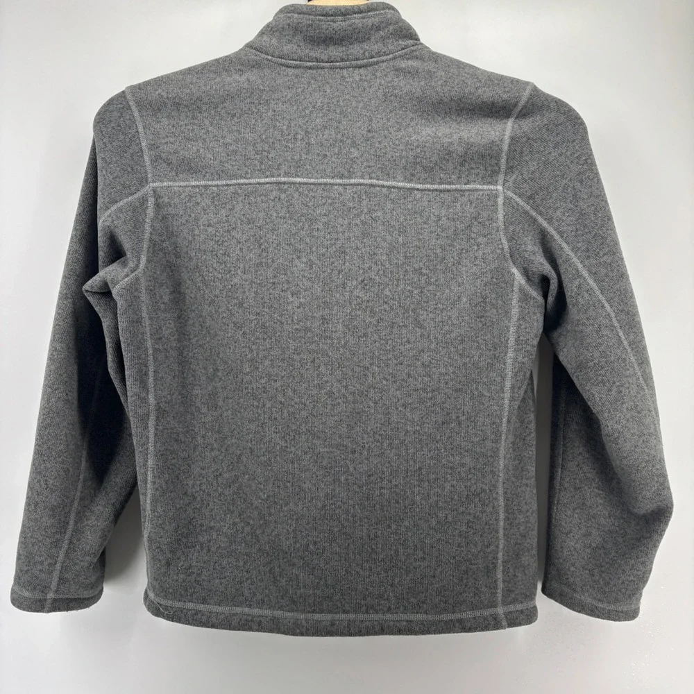 The North Face Gordon Lyons Quarter Zip Mens Large Grey Sweater Knit Fleece